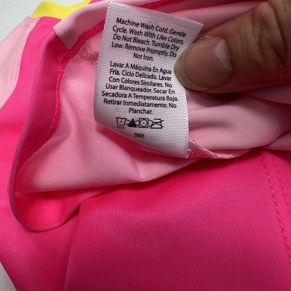 Wonder Nation Girls Baby Size 12 Months Rash Guard Swim Shirt Pink Neon Happy - Picture 9 of 12